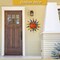 12.7 Inches Metal Sun Wall Art Decor Hanging for Indoor Outdoor Home Garden Colorful Sun Face Sculptures & Statues Yellow